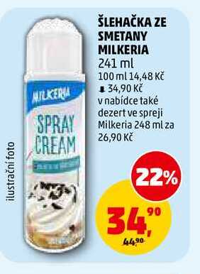 ŠLEHAČKA ZE SMETANY MILKERIA, 241 ml