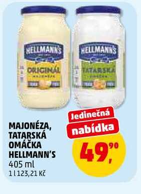 TATARSKÁ OMÁČKA HELLMANN'S, 405 ml 