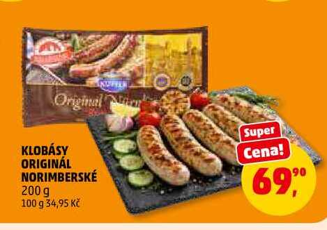 KLOBÁSY ORIGINÁL NORIMBERSKÉ, 200 g 