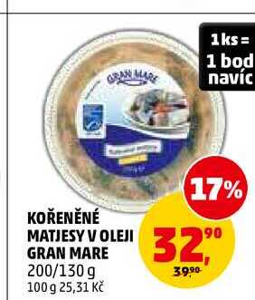 KOŘENĚNÉ MATJESY V OLEJI GRAN MARE, 200 g