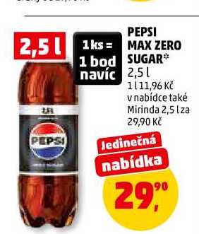 PEPSI MAX ZERO SUGAR, 2,5 l
