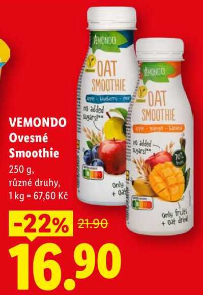 VEMONDO Ovesné Smoothie, 250 g
