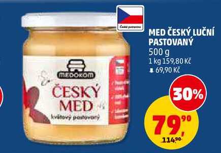 MED ČESKÝ LUČNÍ PASTOVANÝ, 500 g