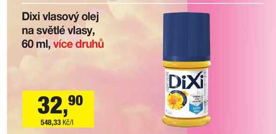 Dixi vlasový olej na světlé vlasy, 60 ml Šlak