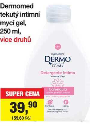 Dermomed tekutý intimní mycí gel, 250 ml Šlak