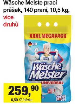 Wäsche Meiste prací prášek, 140 praní, 10,5 kg Šlak