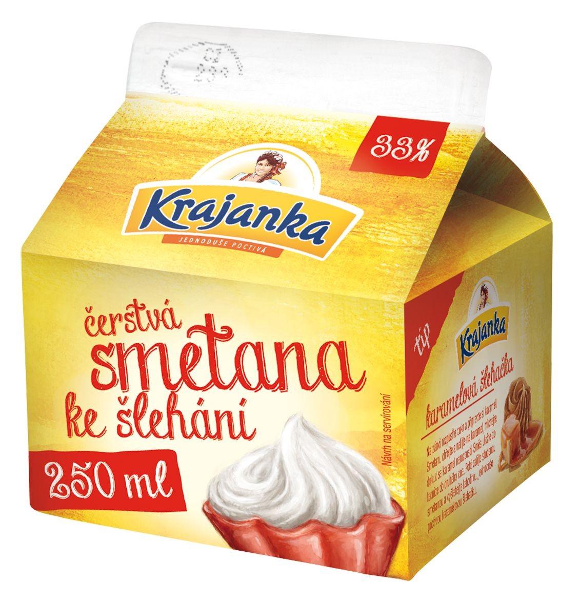 Krajanka Čerstvá smetana ke šlehání, 250 ml