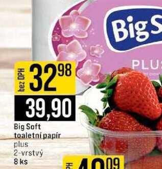 Big Soft toaletní papír plus 2-vrstvý 8 ks JIP