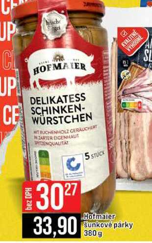 Hofmaier Sunkové párky 380 g