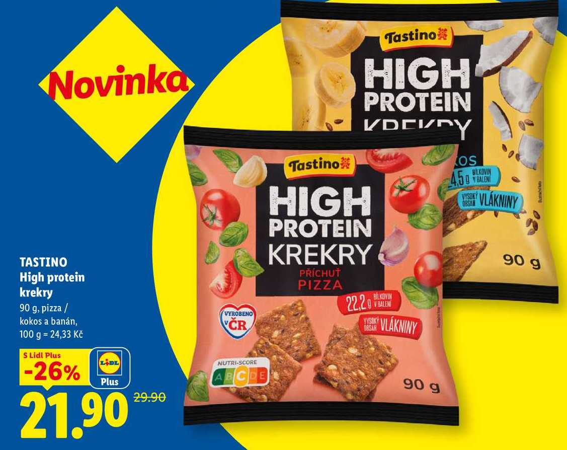 TASTINO High protein krekry, 90 g