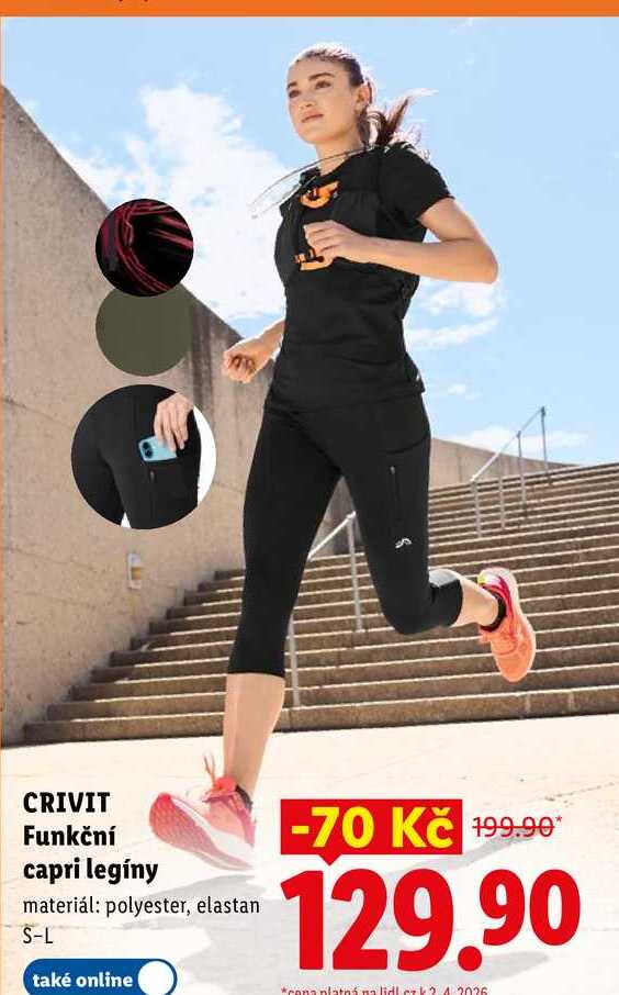 CRIVIT Funkční capri legíny 
