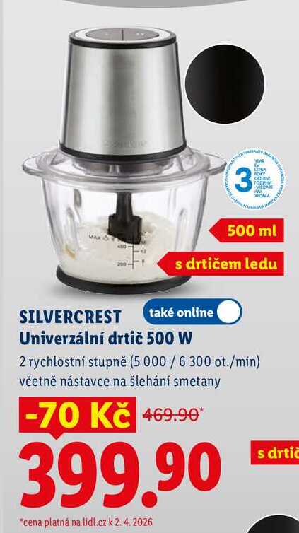 SILVERCREST Univerzální drtič 500 W