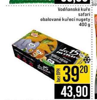 Vodňanské kuře safari obalované kuřeci nugety 400 g