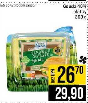 Gouda 40% plátky 200 g