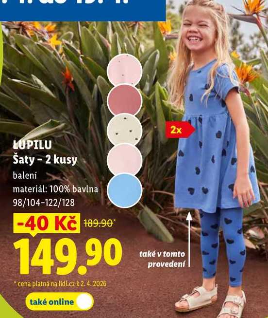LUPILU Šaty - 2 kusy Lidl