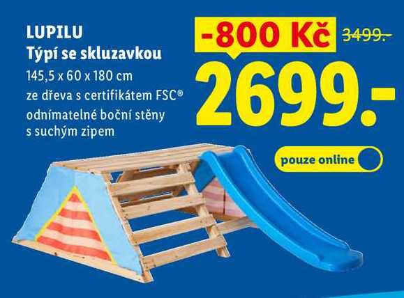 LUPILU Týpí se skluzavkou Lidl