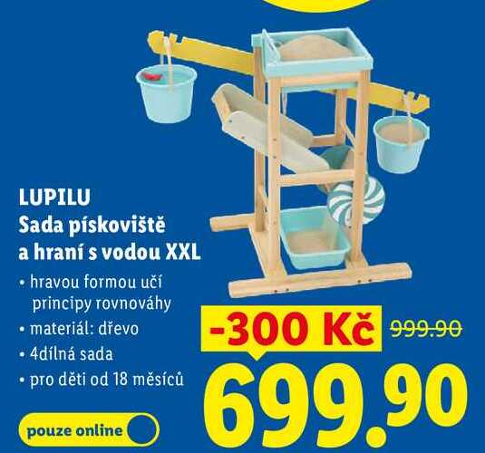 LUPILU Sada pískoviště a hraní s vodou XXL 