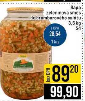 Rapa zeleninová směs do bramborového salátu 3,5 kg