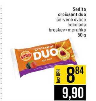 Sedita croissant duo červené ovoce čokoláda broskev+meruňka 50 g 