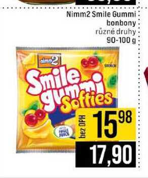 Nimm2 Smile Gummi bonbony různé druhy 90-100 g 