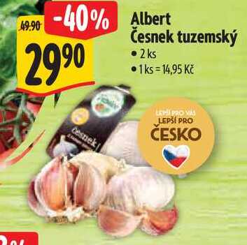 Albert Česnek tuzemský, 2 ks 