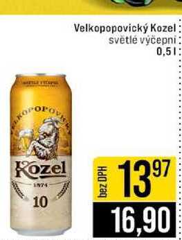 Velkopopovický Kozel světlé výčepni 0,5l