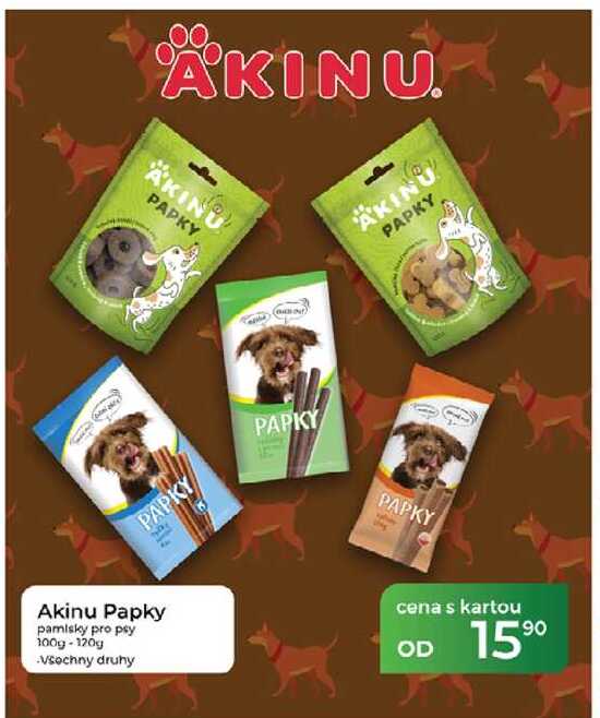 Akinu Papky pamlsky pro psy 100g-120g