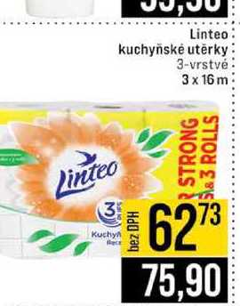 Linteo kuchyňské utěrky 3-vrstvé 3 x 16 m JIP