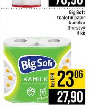 Big Soft toaletní papír kamilka 3-vrstvý 4 ks JIP