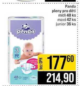 Panda pleny pro děti midi 48 ks maxi 42 ks junior 36 ks JIP
