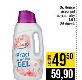 Dr. House prací gel různé druhy 1,5l 25 dávek JIP