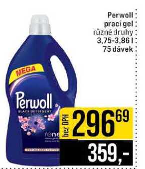 Perwoll prací gel různé druhy 3,75-3,86l 75 dávek JIP