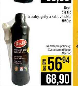 Real čistič trouby, grily a krbová skla 550 g JIP