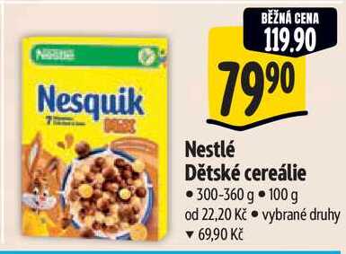 Nestlé Dětské cereálie, 300-360 g