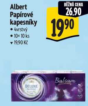 Albert Papírové kapesníky, 10x 10 ks