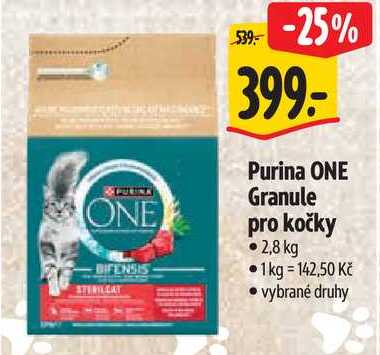 Purina ONE Granule pro kočky, 2,8 kg