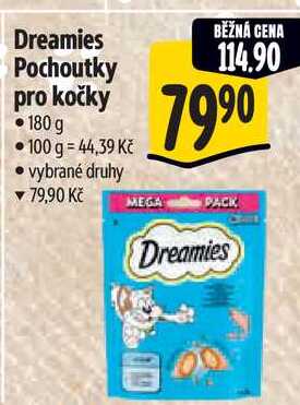 Dreamies Pochoutky pro kočky, 180 g