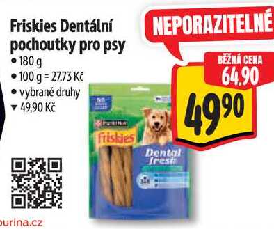 Friskies Dentální pochoutky pro psy, 180 g 
