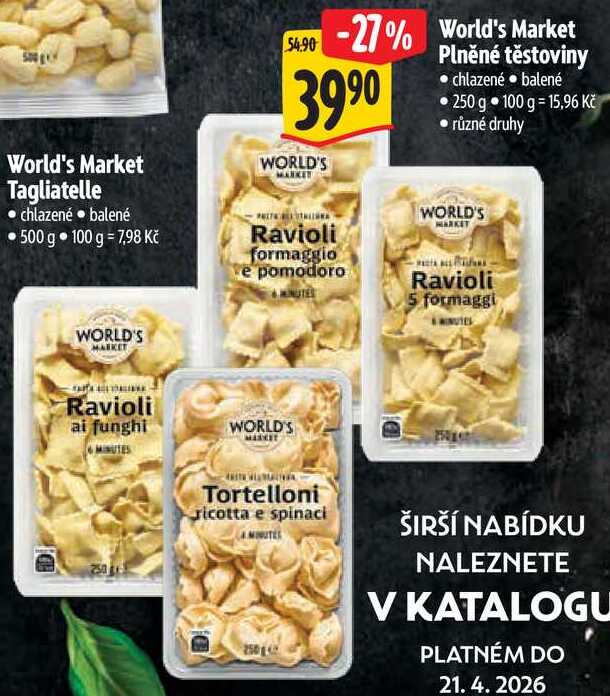World's Market Plněné těstoviny, 250 g