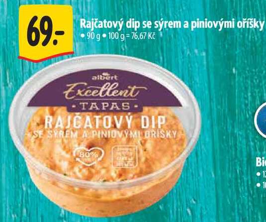 Rajčatový dip se sýrem a piniovými oříšky, 90 g