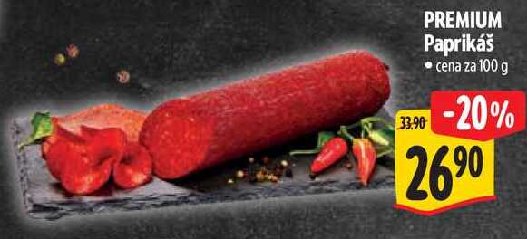 PREMIUM Paprikáš, cena za 100 g 