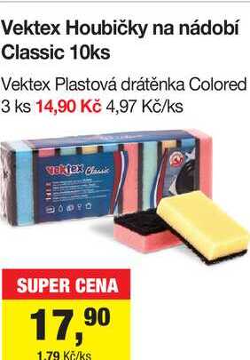 Vektex Houbičky na nádobí Classic 10 ks Šlak