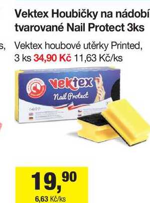 Vektex Houbičky na nádobí tvarované Nail Protect 3 ks Šlak