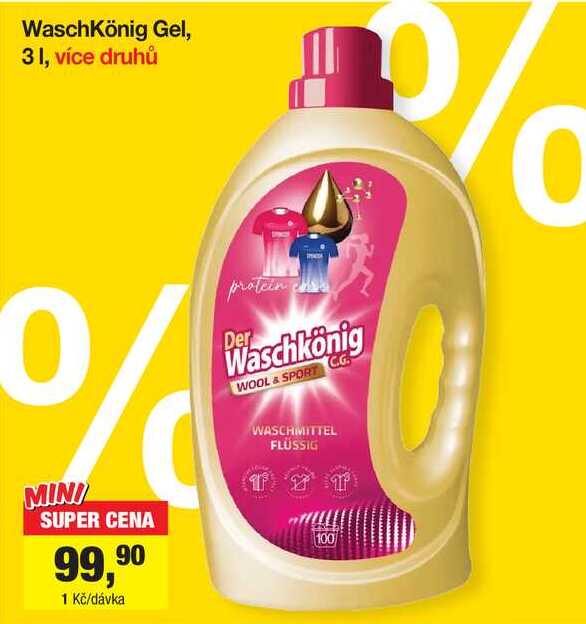 WaschKönig Gel, 3 l Šlak