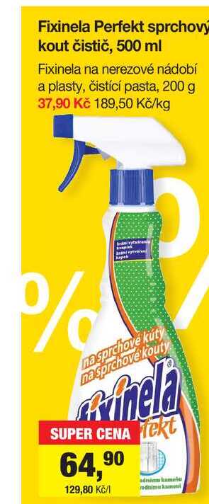 Fixinela Perfekt sprchový kout čistič, 500 ml Šlak