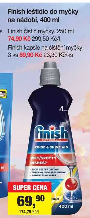Finish leštidlo do myčky na nádobí, 400 ml Šlak