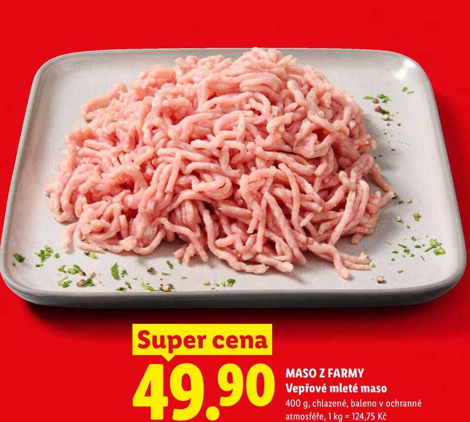MASO Z FARMY Vepřové mleté maso, 400 g
