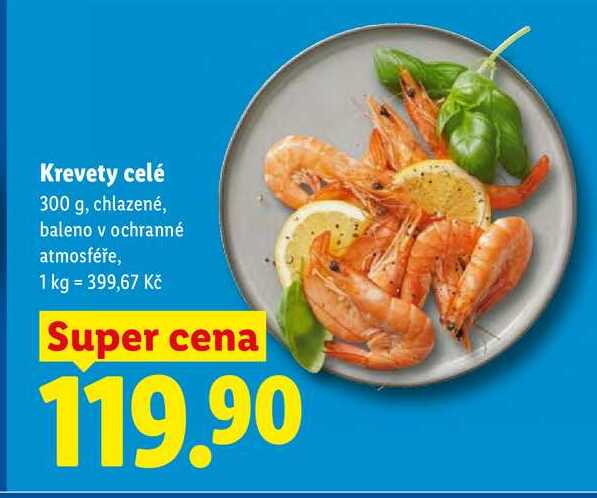 Krevety celé, 300 g