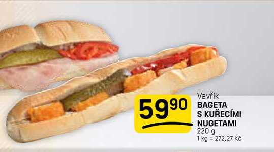 BAGETA S KUŘECÍMI NUGETAMI 220 g