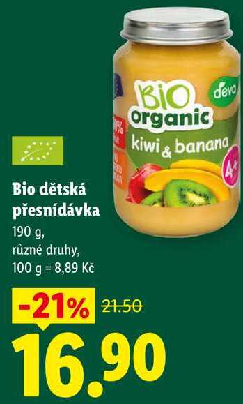 Bio dětská přesnídávka, 190 g